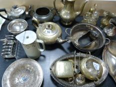 Large Collection of Silver Plated Wares including Teapot - Sugar Bowls - Toast Racks etc