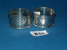 2 Silver Napkin Rings