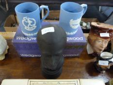 2 Wedgewood Beakers + Wedgewood Bust of Duke of Edinburgh