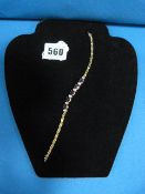 18ct Gold Diamond & Amethyst Bracelet