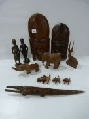 Collection of Carved African Treen Wares