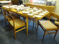 1960's Teak Extending Dining Table & 6 Chairs