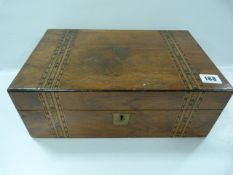 Mahogany Inlaid Writing Slope