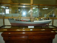 Museum Standard 148 Scale Model of The Distant Water Trawler - Lord St Vincent & Glass Safety Case