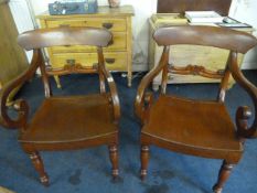 2 Victorian Elbow Chairs