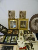 Box containing Various Framed Photographs - Postcards etc