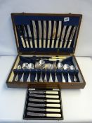 Oak Cased Set of Cutlery