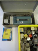 Cased Projector & Large Quantity of Slides & Films