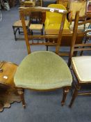 Edwardian Mahogany Dining Chair on Tapered Legs