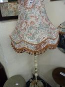 Onyx & Gilt Standard Lamp with Shade