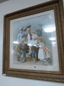 Framed Victorian Print - Father Chirpie 1886