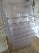 5 Plastic Food Containers - Suitable for Refrigerator