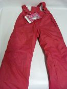 *Set of Girls Weatherproof Zip Off Ski Pants Pink - Size Small