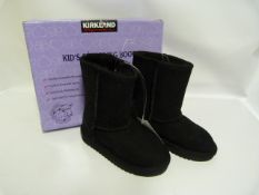 *Kirklands Signature Ugg Style Black Sheepskin Boot - Size 10