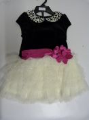 *Jona Michelle 2 Piece Party Dress with Diaper Cover - Size 12 Months