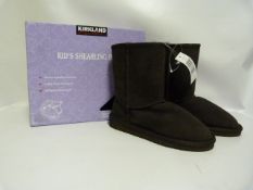 *Kirklands Signature Ugg Style Chocolate Sheepskin Boot - Size 1