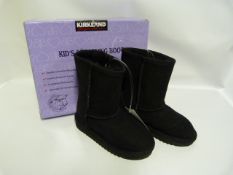*Kirklands Signature Ugg Style Black Sheepskin Boot - Size 10