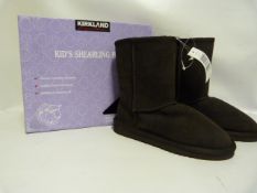 *Kirklands Signature Ugg Style Chocolate Sheepskin Boot - Size 1