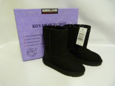*Kirklands Signature Ugg Style Black Sheepskin Boot - Size 9