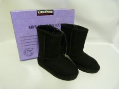 *Kirklands Signature Ugg Style Black Sheepskin Boot - Size 10