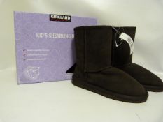 *Kirklands Signature Ugg Style Chocolate Sheepskin Boot - Size 1