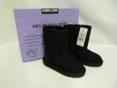 *Kirklands Signature Ugg Style Black Sheepskin Boot - Size 9
