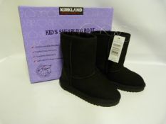 *Kirklands Signature Ugg Style Black Sheepskin Boot - Size 9