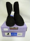 *Kirklands Signature Ugg Style Black Sheepskin Boot - Size 13