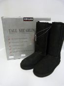 *Kirklands Signature Tall Ugg Style Sheepskin Boot Black - Size 5