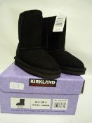 *Kirklands Signature Ugg Style Black Sheepskin Boot - Size 9