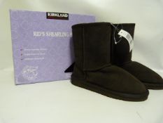 *Kirklands Signature Ugg Style Chocolate Sheepskin Boot - Size 1