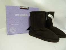 *Kirklands Signature Ugg Style Chocolate Sheepskin Boot - Size 1