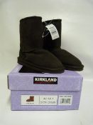 *Kirklands Signature Ugg Style Chocolate Sheepskin Boot - Size 1