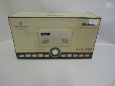 *View Quest Retro Style DAB Radio with Apple Lightning Dock - Beige