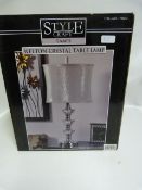 *Style Craft Welton Crystal Table Lamp with Shade