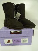 *Pair of Kirkland Signature Ugg Style Sheepskin Boots Brown - Size 10