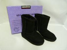 *Kirklands Signature Ugg Style Black Sheepskin Boot - Size 10