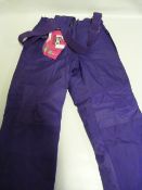 *Pair of Girls Weatherproof Zip Off Ski Pants Purple - Size Extra Small