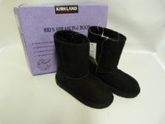 *Kirklands Signature Ugg Style Black Sheepskin Boot - Size 11
