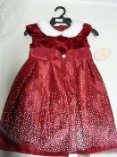 *Jona Michelle 2 Piece Festive Party Dress with Diaper Cover - Size 4 Years