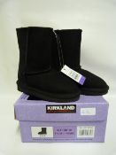 *Kirklands Signature Ugg Style Black Sheepskin Boot - Size 10