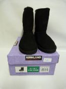 *Kirklands Signature Ugg Style Black Sheepskin Boot - Size 1