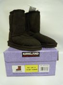 *Pair of Kirkland Signature Ugg Style Boots in Brown Sheepskin - Size 11