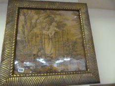 Gilt Framed Needlework Picture