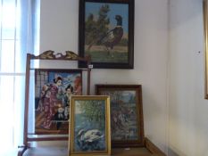 3 Framed Needlework Pictures etc