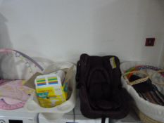 *Mixed Baby Lot Containing Moses Basket - Children's ActivityGym - Baby Bath - Purple Car Seat