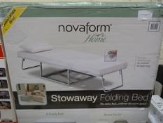 *STOWAWAY FOLDING BED with Memory Foam Mattress