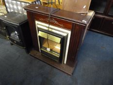 Mahogany Fire Surround Complete with Sun Crest Electric Fire