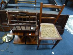 Pair of Speaker Stands - Magazine Rack & Single Chair