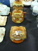 Kensington Teapot - Cheese Dish & Cookie Jar